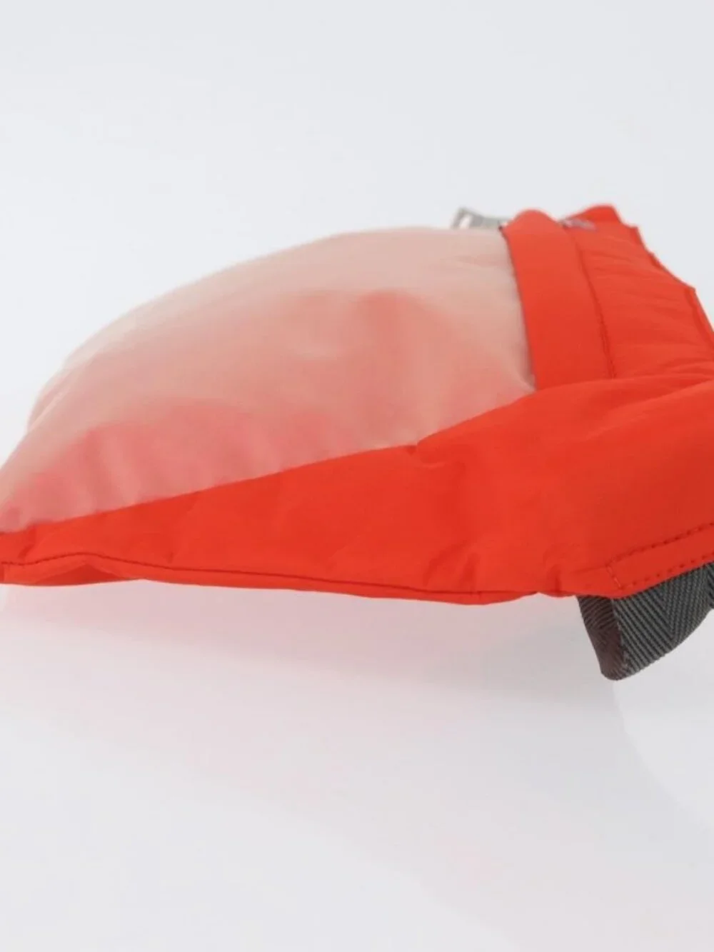 PRADA Sports Body Bag Nylon Orange Silver Auth 172265